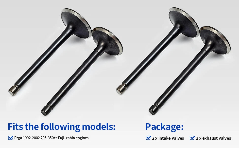Exhaust & Intake Valve Set for EZGO Golf Cart 295cc 350cc (1992–1995)