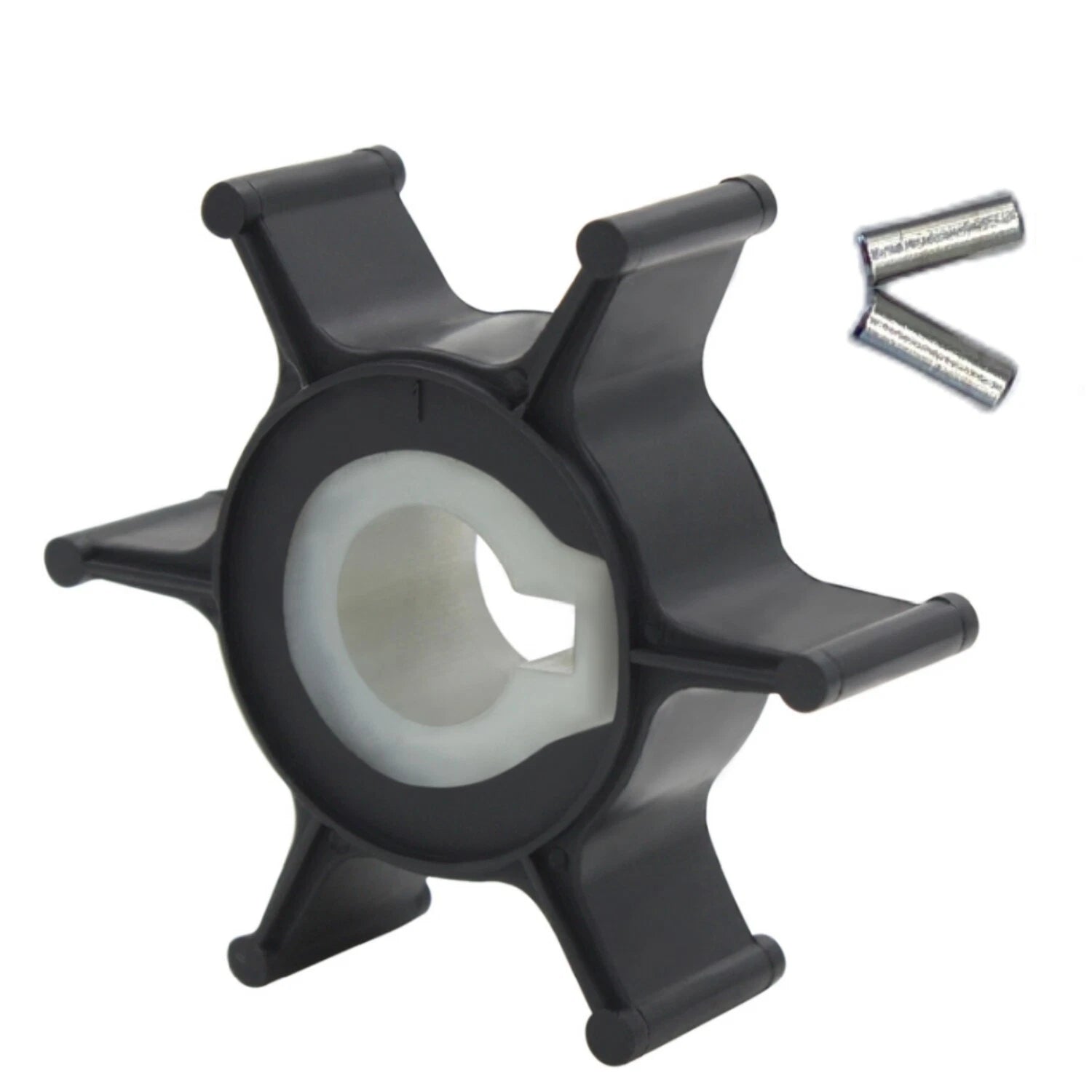 Water Pump Impeller & Pin for Yamaha Outboard 2-Stroke 2HP (646-44352-01)