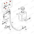 Oil Reservoir Gear Lube Fitting & Connector for Mercruiser (22-861150T02, 22-861163)