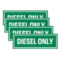 Set of 4 Diesel Only Stickers for Boats Fuel Containers - High Visibility Decal