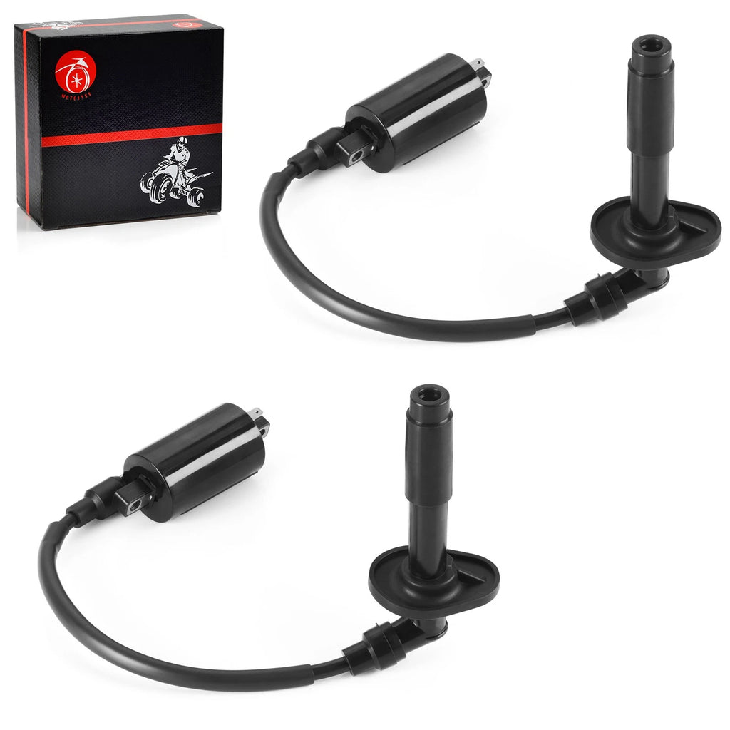 2X Ignition Coil & Spark Plug Cap for Kawasaki EX250F Ninja 250R (1988–2007)