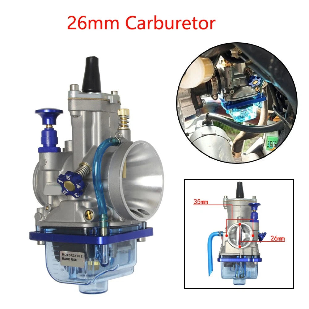 26mm Carburetor Carb PWK26 for ATV Racing Dirt Bike Scooter (90–125cc)
