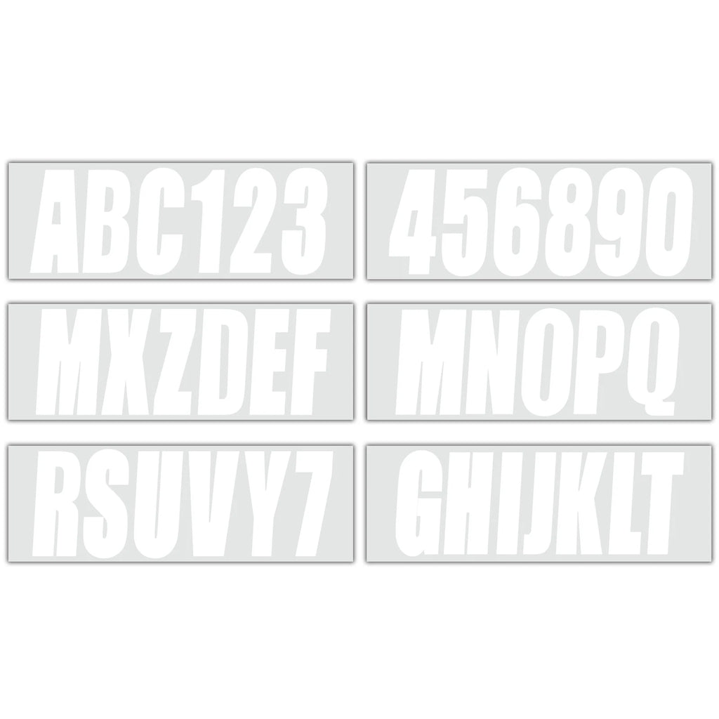 Set of 4 Custom 3" Boat Registration Numbers & Letters Decal Stickers