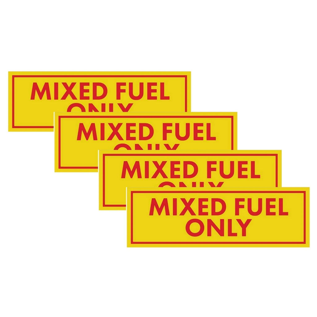 Mixed Fuel Only Vinyl Decal Sticker Label Weatherproof 2 x 6