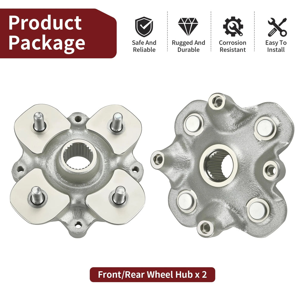 2X Front/Rear Wheel Hub for Yamaha Grizzly 550 YFM550 (2009–2014) B16-F510D-00-00