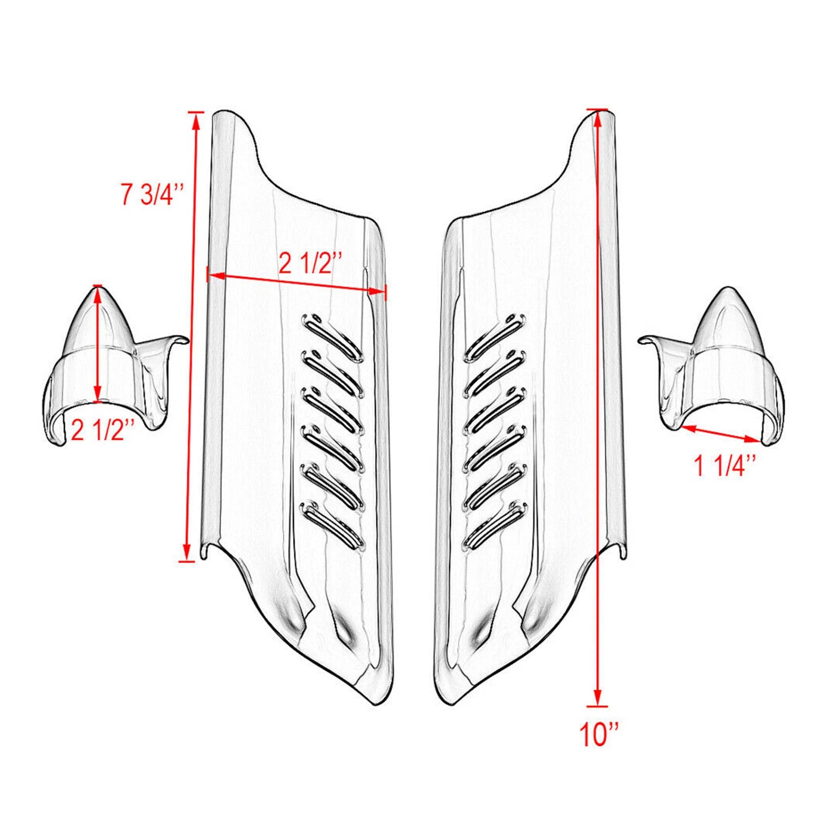 Fork Lower Leg Deflectors for Harley Touring Electra Glide FLHT (2000–2013)