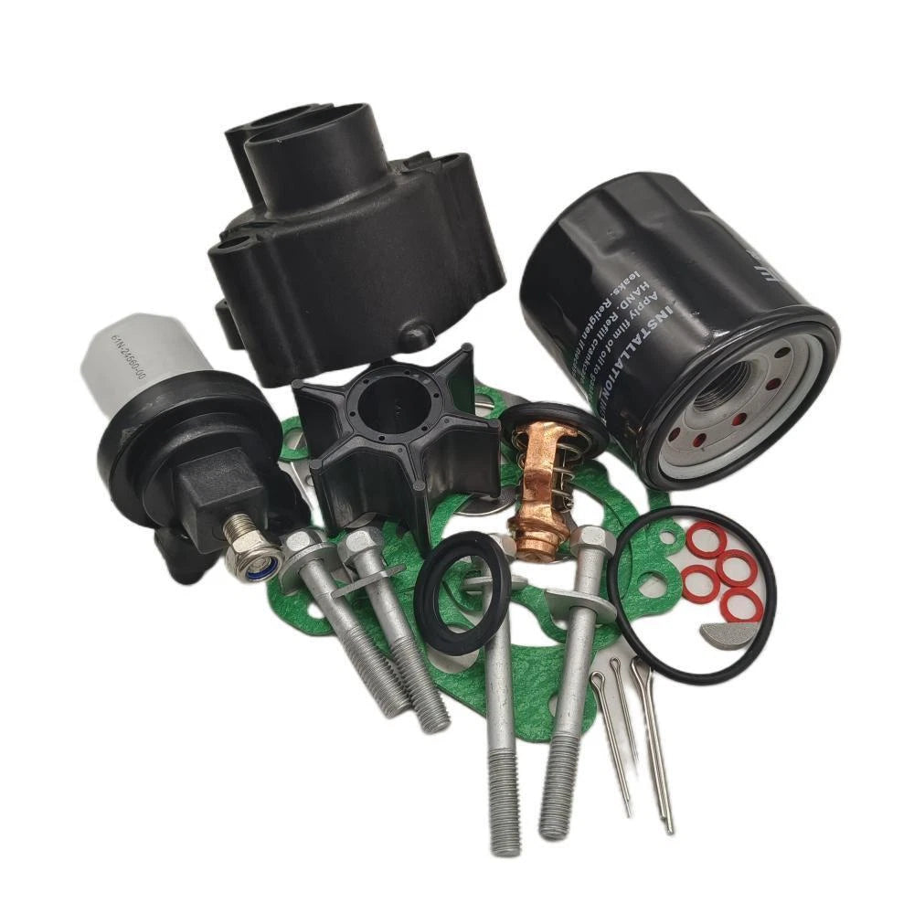 Outboard Maintenance Kit for Yamaha F80A F100A (4-Stroke) w/Thermostat, Oil Filter