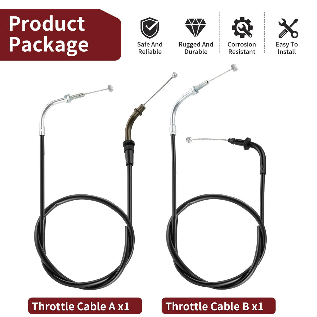Throttle Cable A & B for Yamaha Route 66 XV250 (1988–1990) 2UJ-26311-10-00