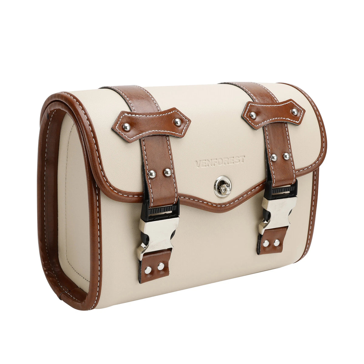 Saddlebag Side Storage Tool Bag for Motorcycle (Universal, White)