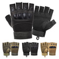 Tactical Fingerless Gloves with Knuckle Protection for Military Training