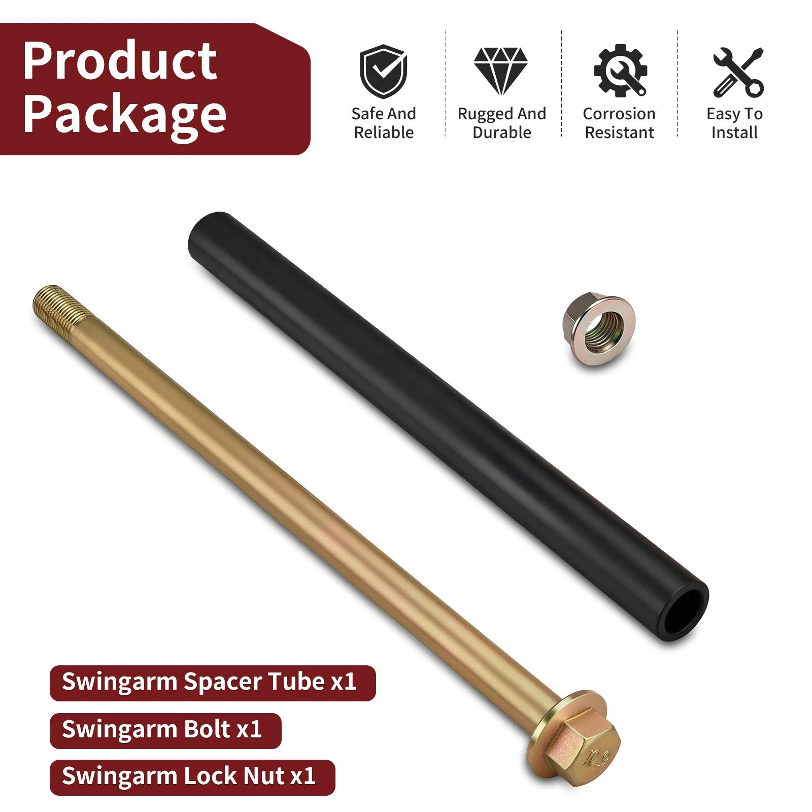 Swingarm Spacer Tube & Bolt for Polaris Outlaw Sportsman (0453495 0450878 0453811)