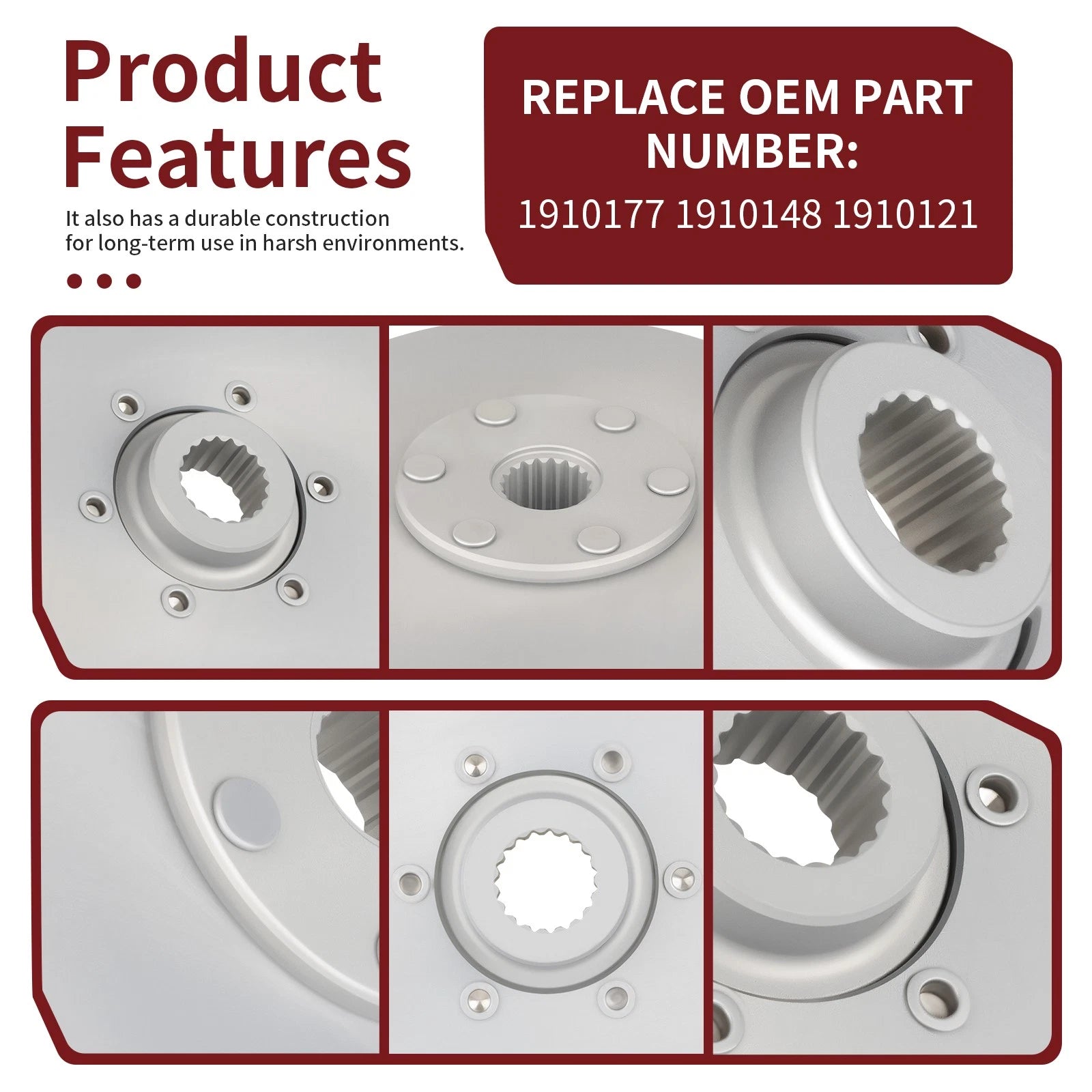 Rear Brake Rotor Disc Assembly #1910177 for Polaris Scrambler 400 500 (1999–2002)