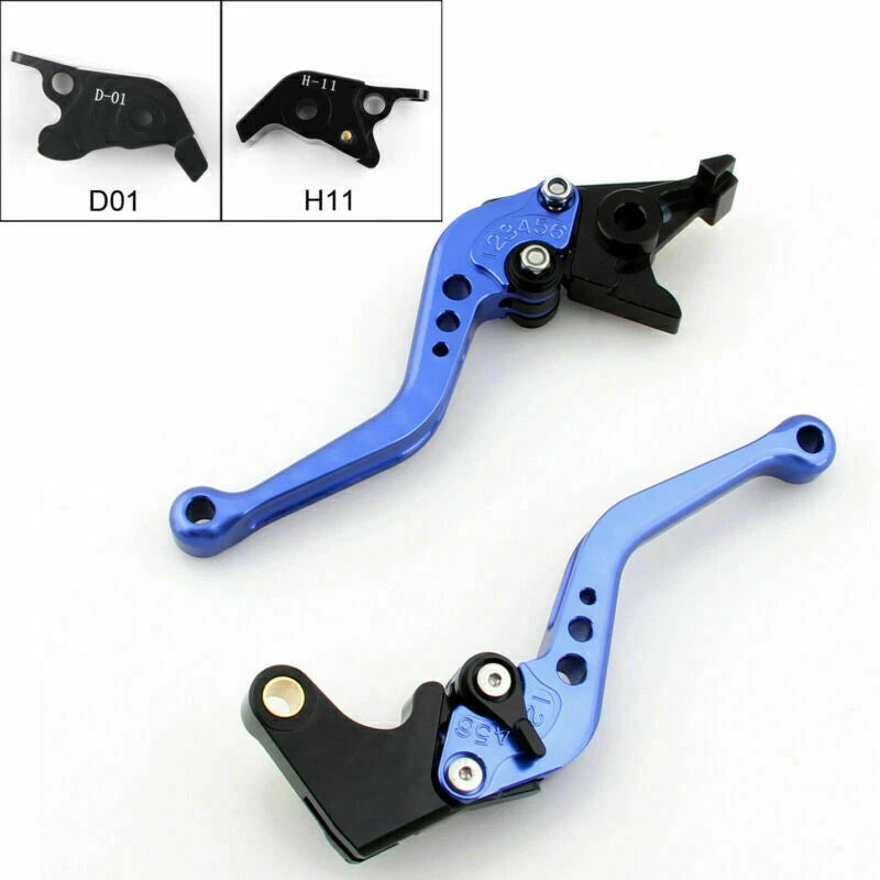 Short Brake Clutch Levers for Ducati Hypermotard 1100/SP (2007–2012) Blue T9