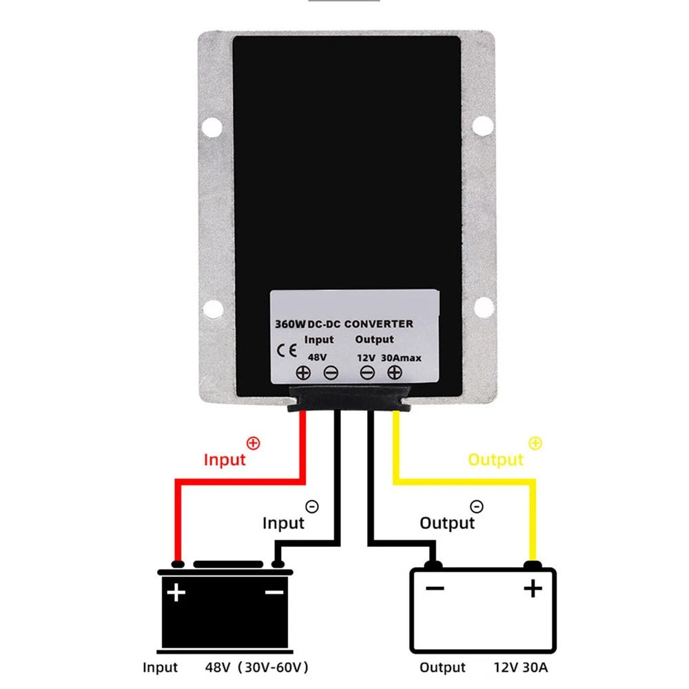Power Converter Regulator for DC 48V to DC 12V 30A 360W Waterproof