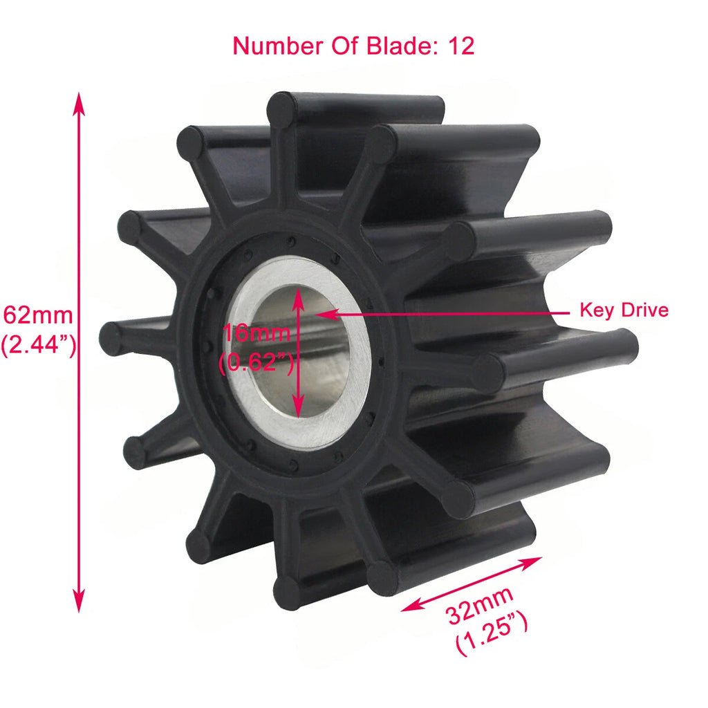 Water Pump Impeller for Yamaha (YSC-101-03-01-0C, YSC-101-03, 09959K)