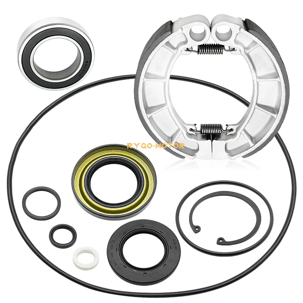 Rear Brake Drum Bearing Seals Kit & Shoes for Honda Rancher 420 TRX420FE (2007–2013)