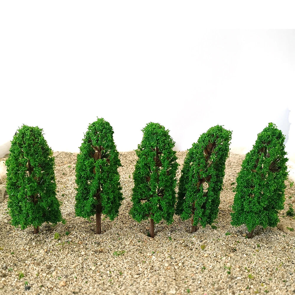 40Pcs 3.93" Green Model Trees for Train Railroad Diorama Scenery