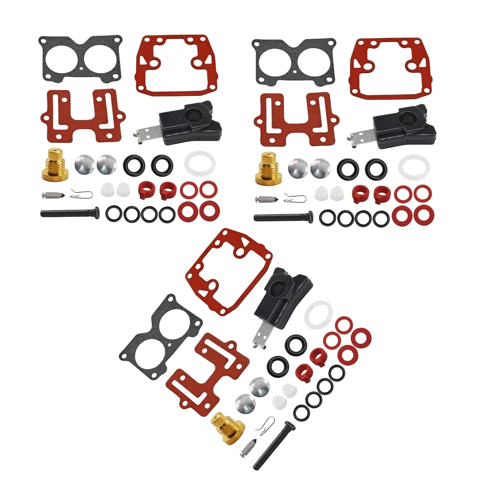 3Pcs Carb Rebuild Kits for Johnson Evinrude V4 (1985–1995)