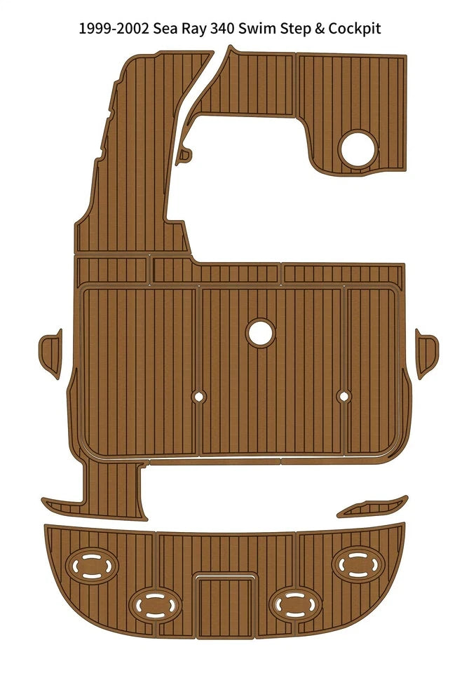 EVA Foam Teak Deck Flooring Pad for Sea Ray 340 Sundancer (2002)