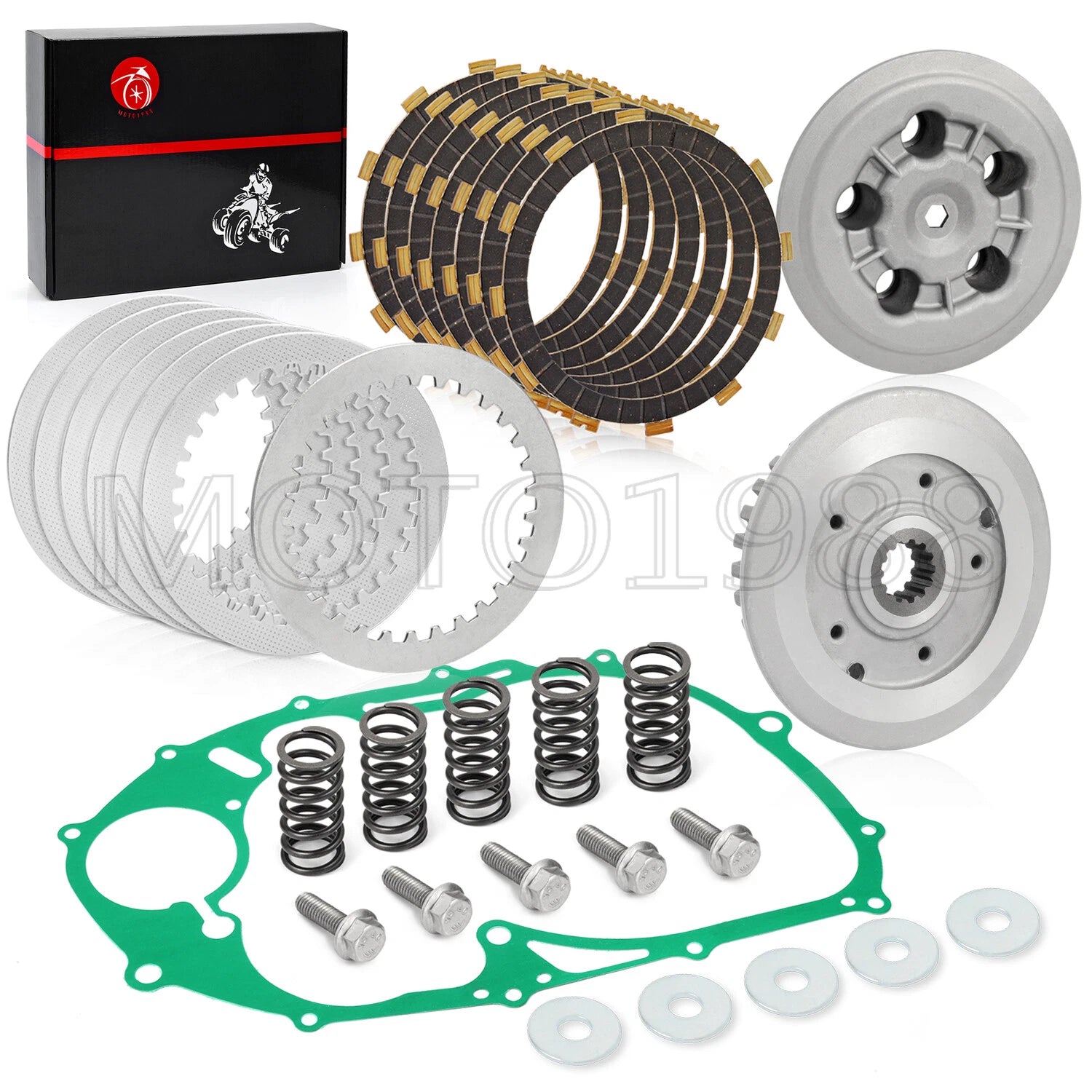 Clutch Plate Kit with Heavy Duty Springs & Gasket for Yamaha V Star 650 (1998–2011)