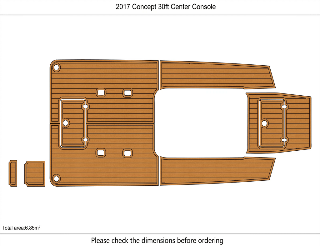 EVA Pad Foam Flooring Mat for Concept 30ft Center Console (2017)