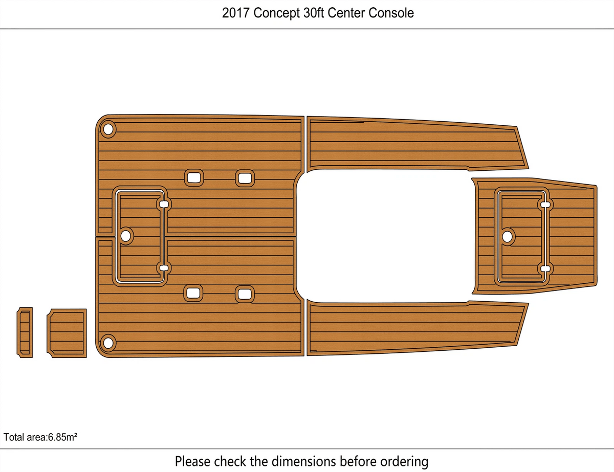 EVA Pad Foam Flooring Mat for Concept 30ft Center Console (2017)