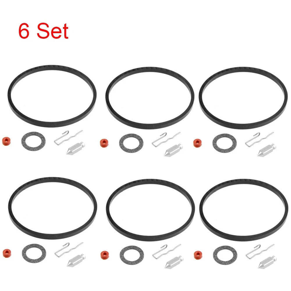 Set of 6 Carburetor Needle Seat Kit for Tecumseh V40 V50 V60 (631021, 631021A, 621021B)