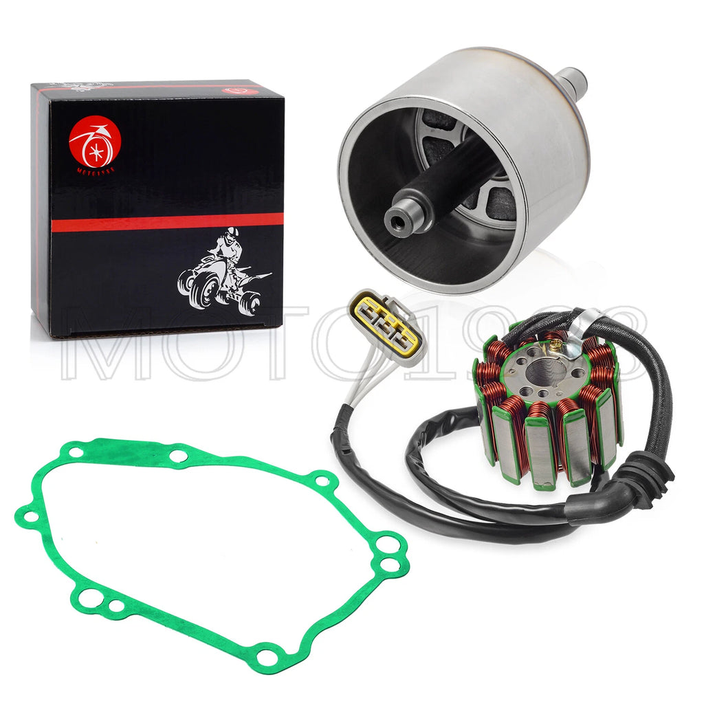 Magneto Stator Flywheel Rotor with Cover Gasket for Yamaha R1 (2006)