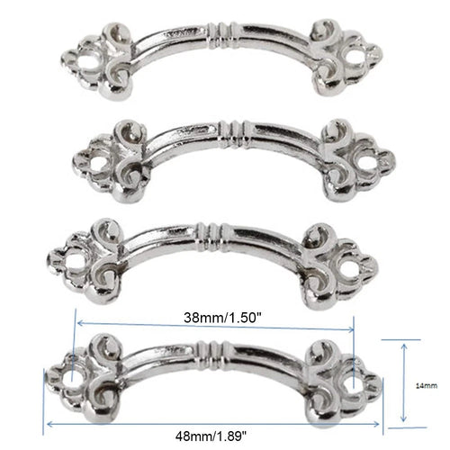 10X Silver Antique Handle Pull Knob for Mini Jewelry Box