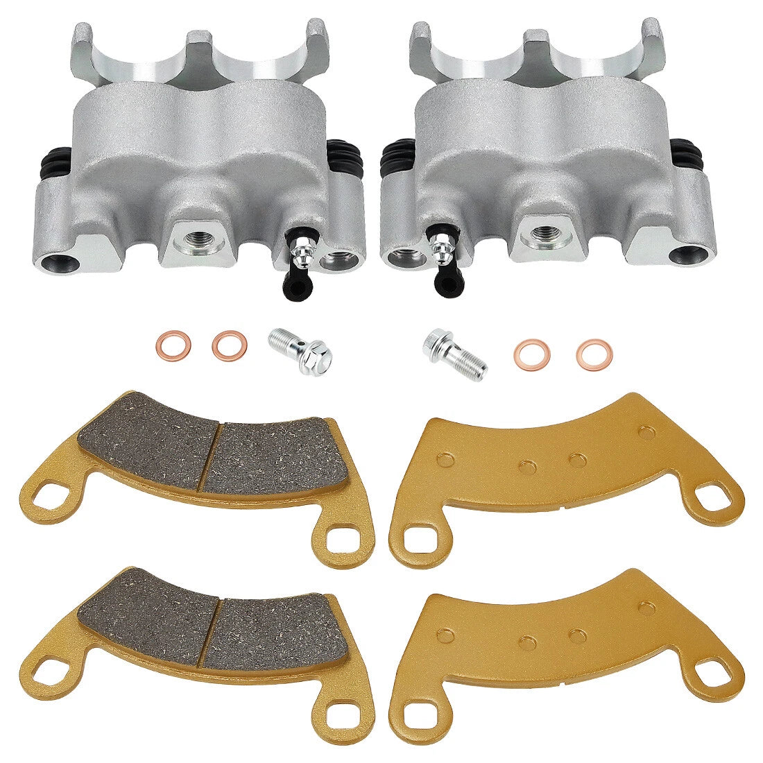 Front Brake Calipers w/ Pads for Polaris Ranger 500 570 700 800 900 1000 XP (2005–2023)