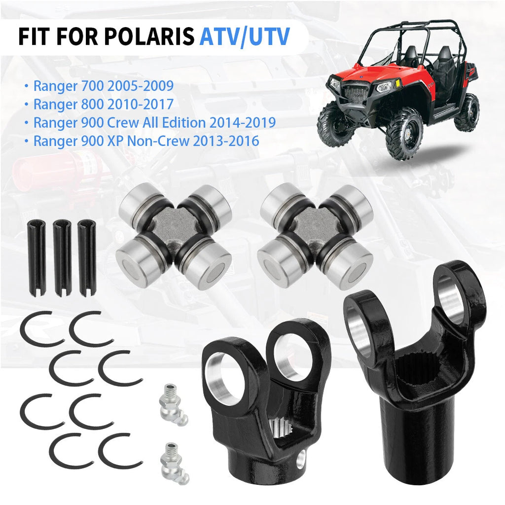 2 Side Front Prop Shaft Yoke & U-Joint for Polaris Ranger Crew XP 900 (2016–2019)