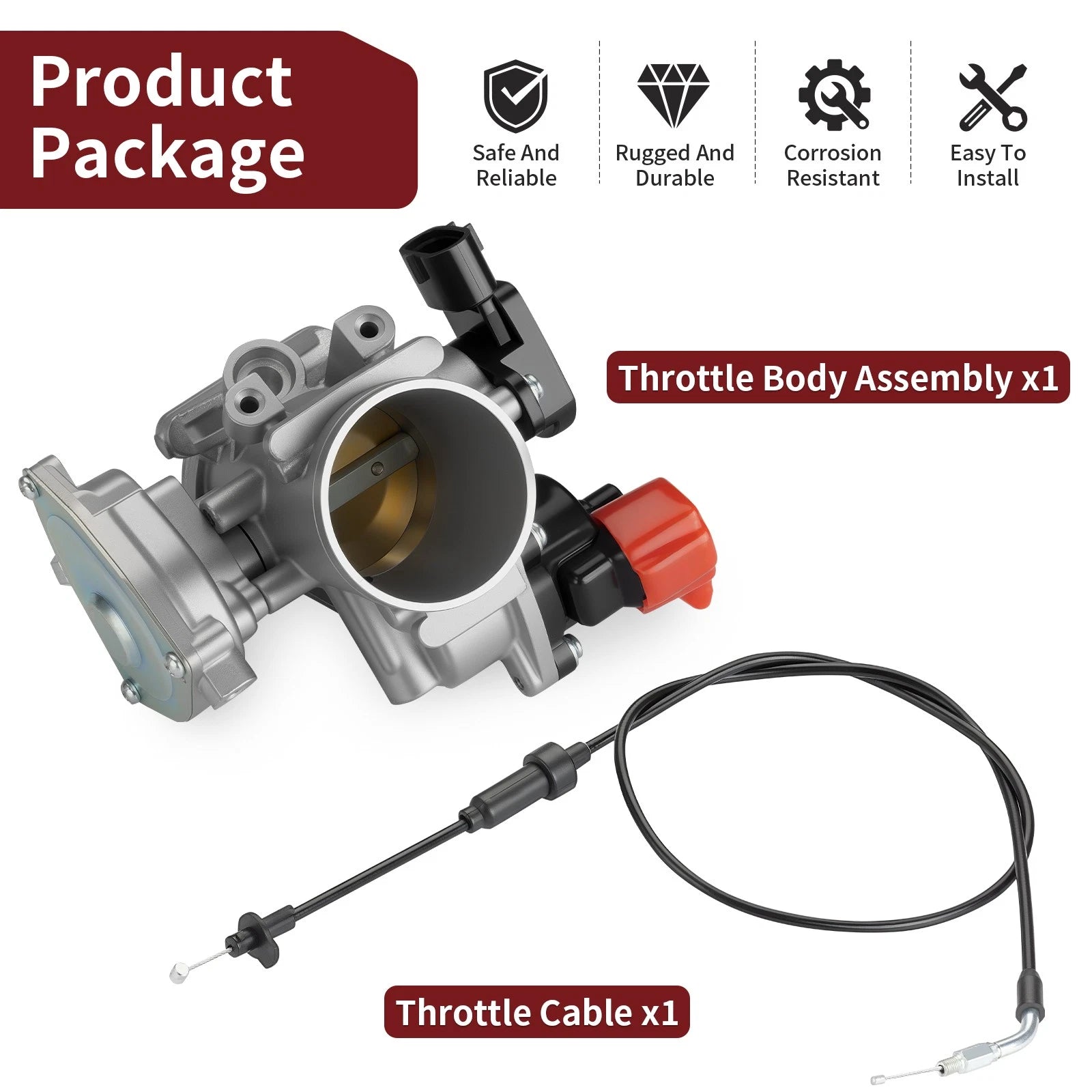 Throttle Body Assembly w/ Cable 3131704 for Polaris Sportsman 550 Touring (2010–2011)