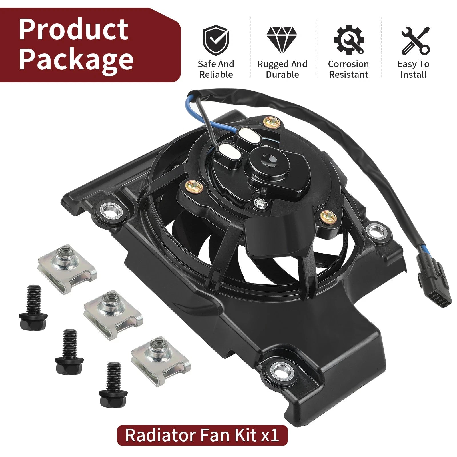 Radiator Fan for Yamaha YZ250FX YZ450FX WR450F (2019–2024) B3J-E24E0-V0-00