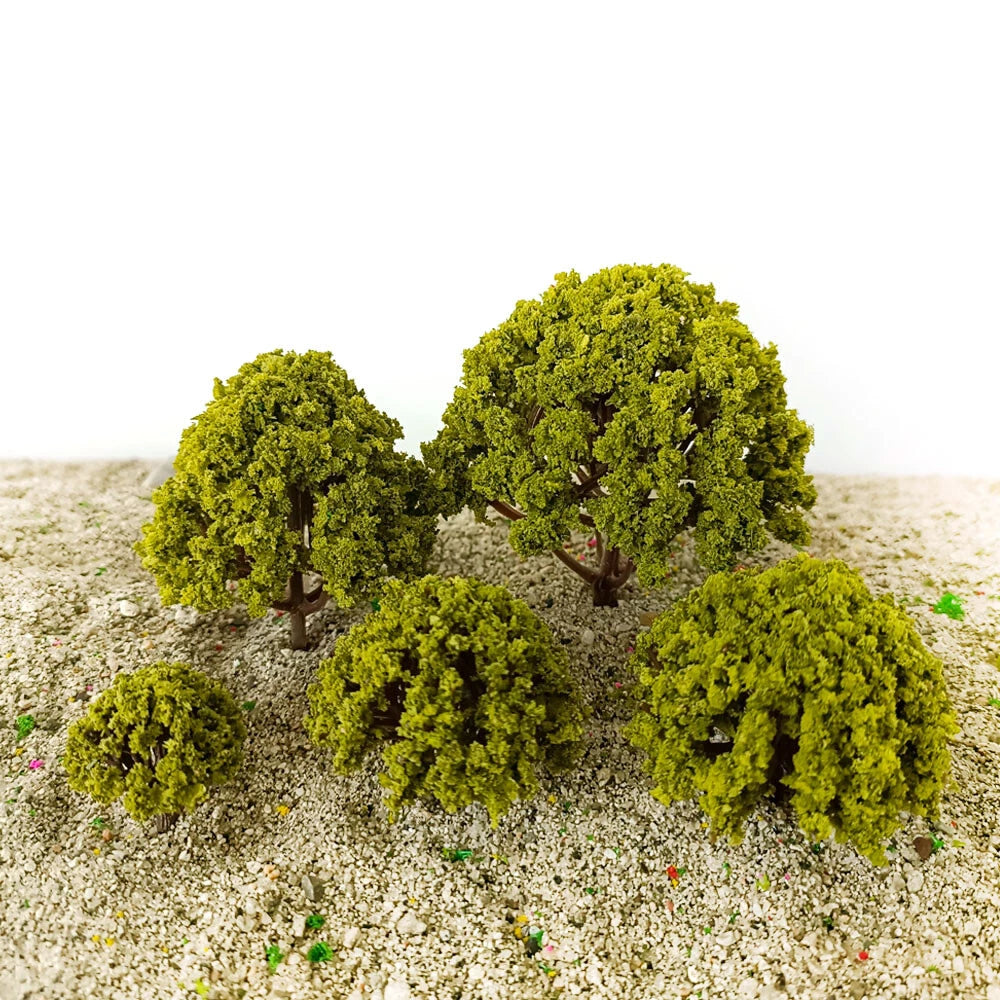 Set of 12 Model Trees for Train Railroad Diorama Garden Park Scenery 1.18"-3.14"