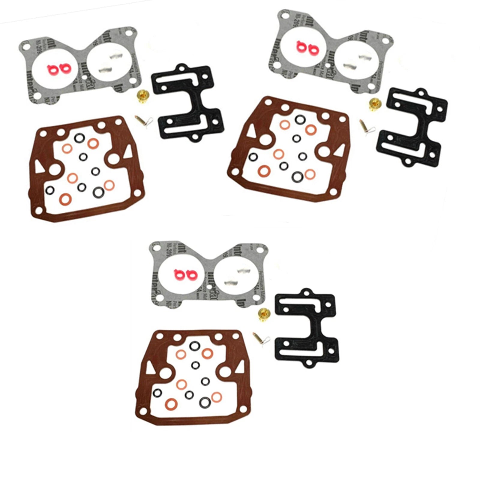 3pc Carb Repair Rebuild Kit for Johnson Evinrude (0439076, 439076, 392550, 18-7046)