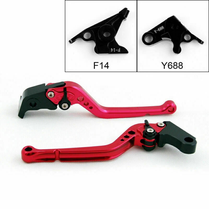 Long Brake Clutch Levers for Yamaha YZF R1, R6, FZ1, R6S (2000–2023) Red T9