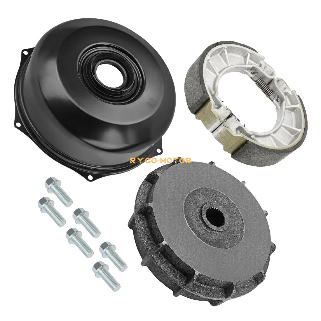 Rear Brake Drum Cover Hub Shoes Set for Honda Rancher 420 TRX420 (2014–2024)