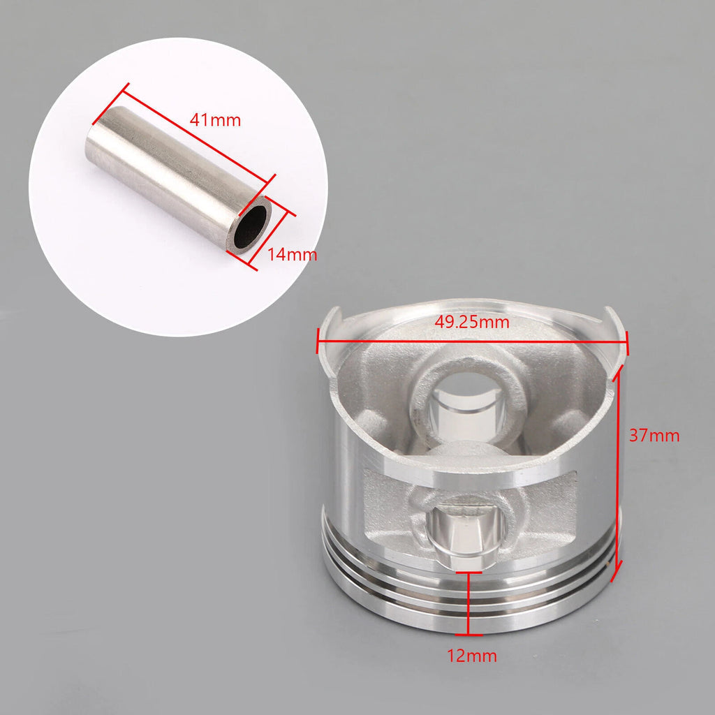 2x Piston Kit 0.25MM O/S 49.25mm for Yamaha Virago XV250 SRV250 (1988–2018)