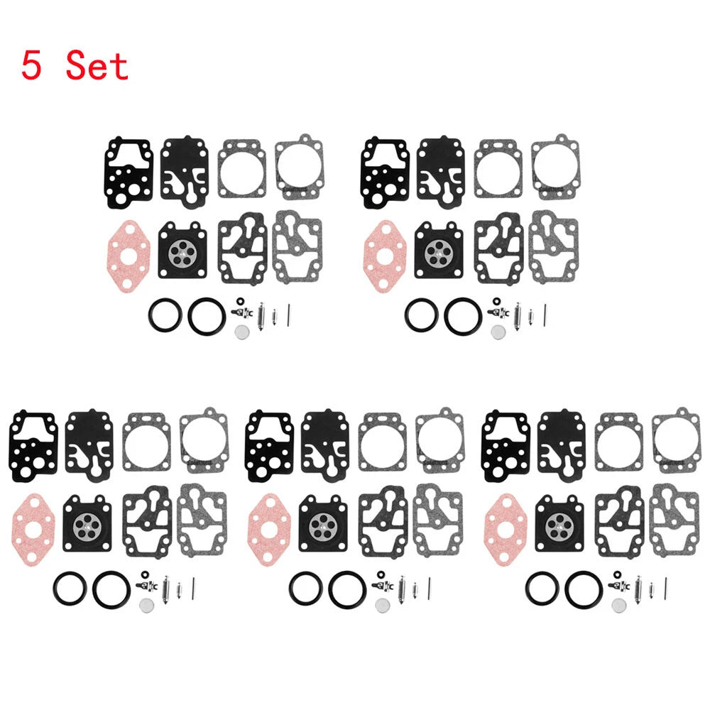 Set of 5 Carburetor Rebuild Kits for Honda GX22 GX31 (Walbro K20-WYL)