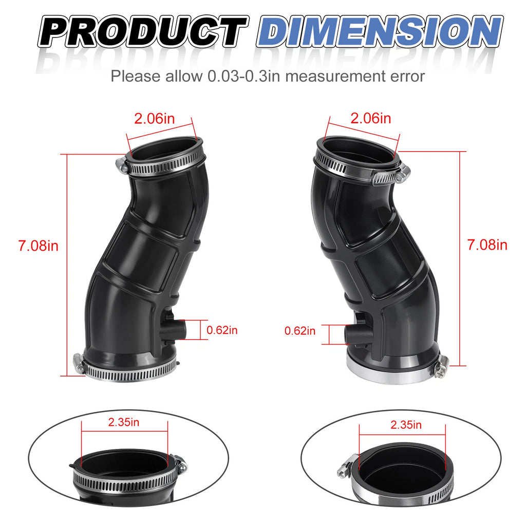 Airbox Manifold Snorkel Intake Tube Set for Yamaha Raptor 660R (2001–2005)