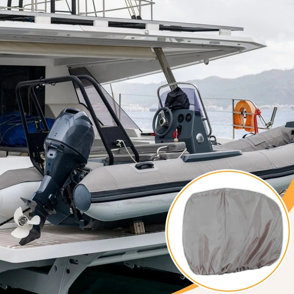 Boat Cover for Yamaha 30-60 HP Outboard Motor (Waterproof, Silver)