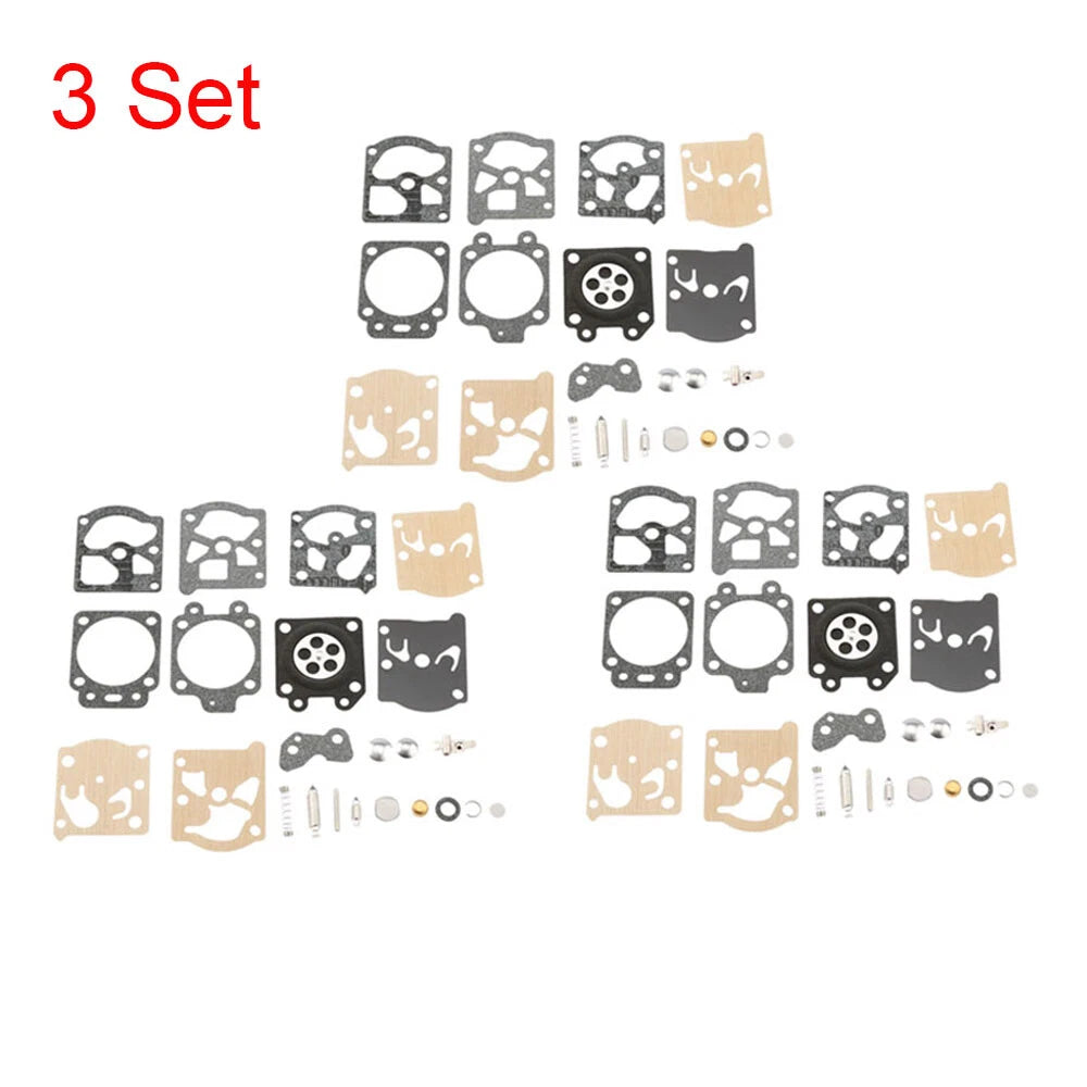 Set of 3 Carburetor Rebuild Kits for Walbro K20-WAT WA WT (Stihl, Echo, Husqvarna)