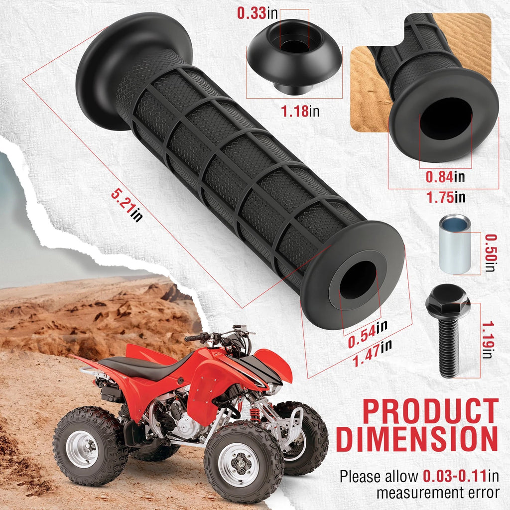 Handle Grips w/ Bar End Guard for Honda Foreman 500 TRX500FE/FM/TM/FPE (2005–2007)