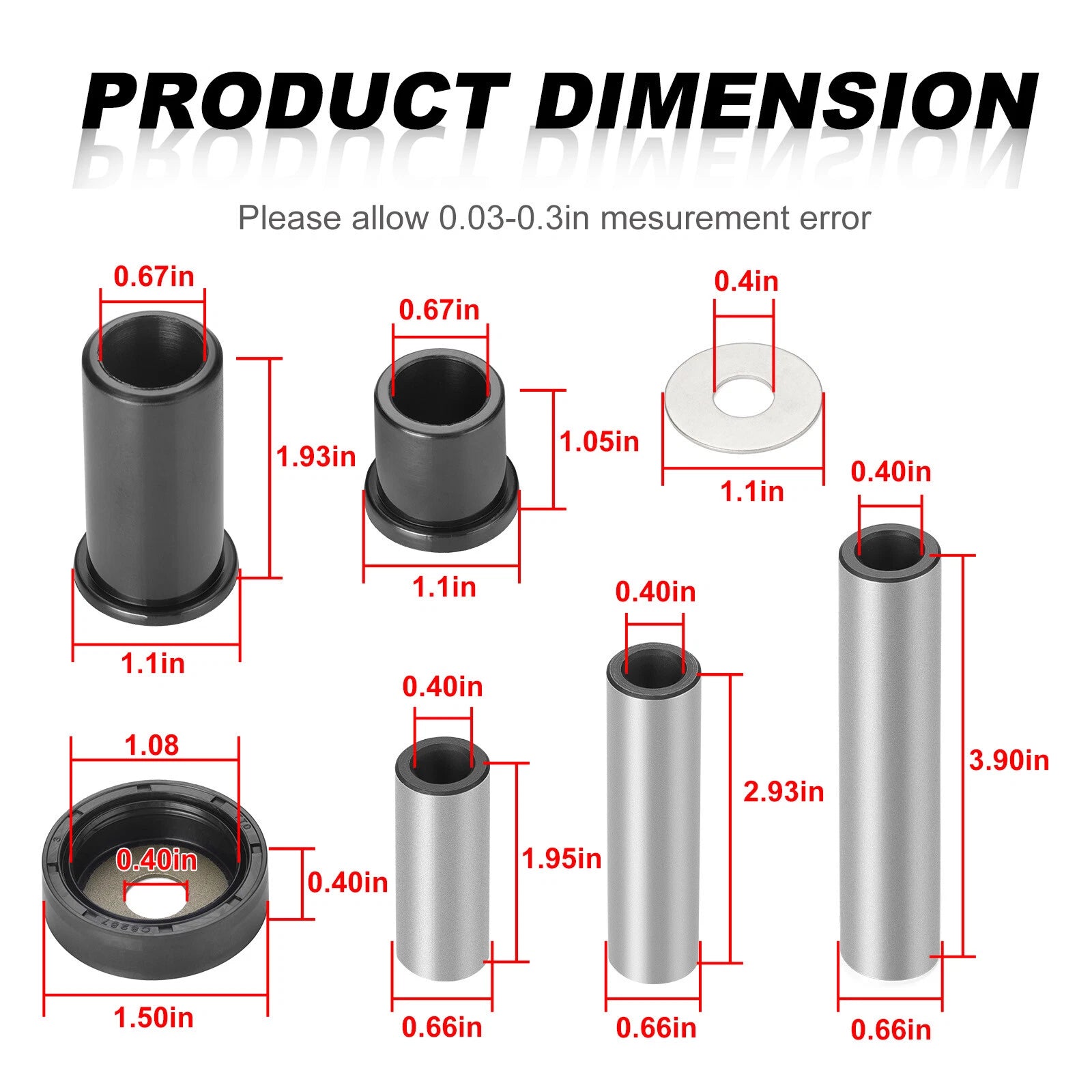 Rear A-Arm Bushing Rebuild Kit for Suzuki King Quad 700 LT-A700X (2005–2007)