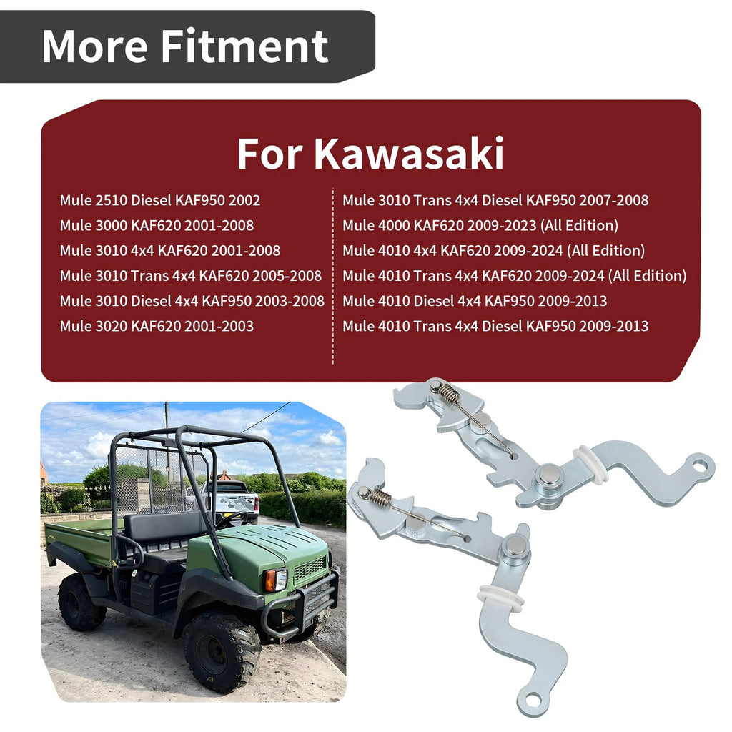 Set of 2 Brake Lever Brackets for Kawasaki Mule 4010 Trans (2009–2024)