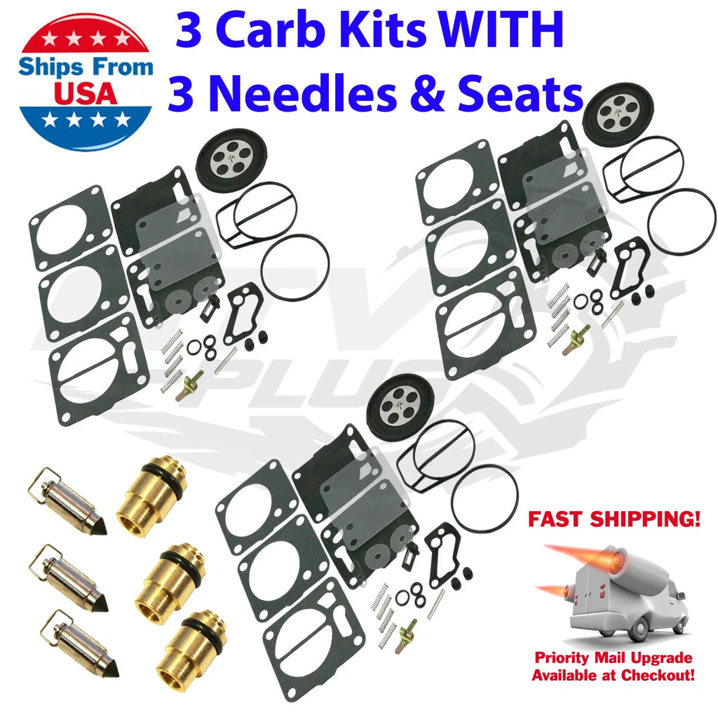 Carburetor Rebuild Kit & Needle/Seat for Polaris SL SLT 750 785 PRO (1995–1999)