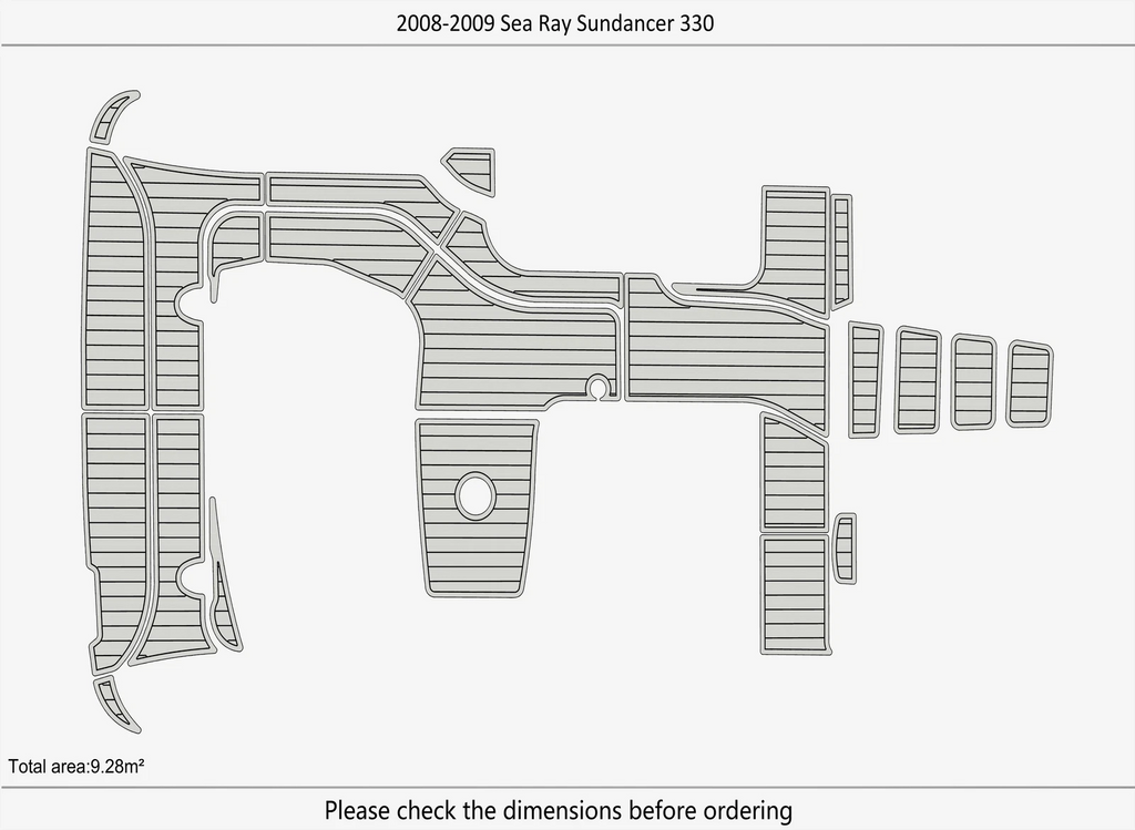 EVA Foam Pads Flooring Mat for Sea Ray Sundancer 330 (2008)
