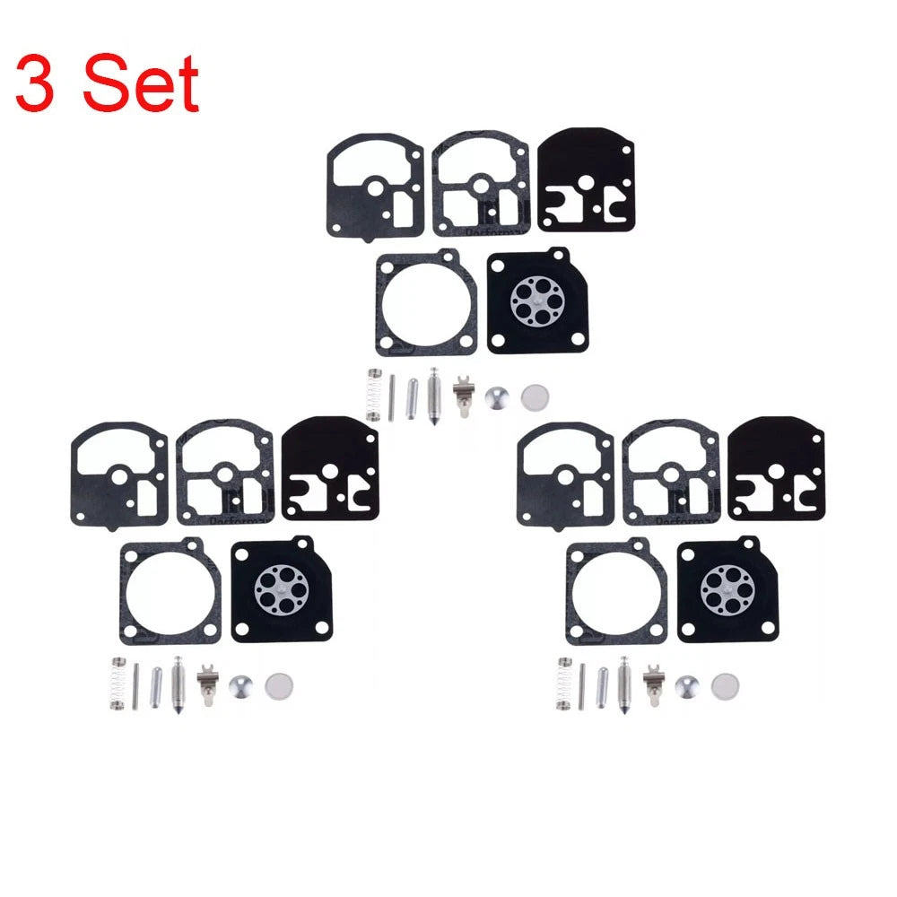Set of 3 Chainsaw Carburetor Repair Kits for ZAMA RB-5 RB-7 RB-11 RB-14