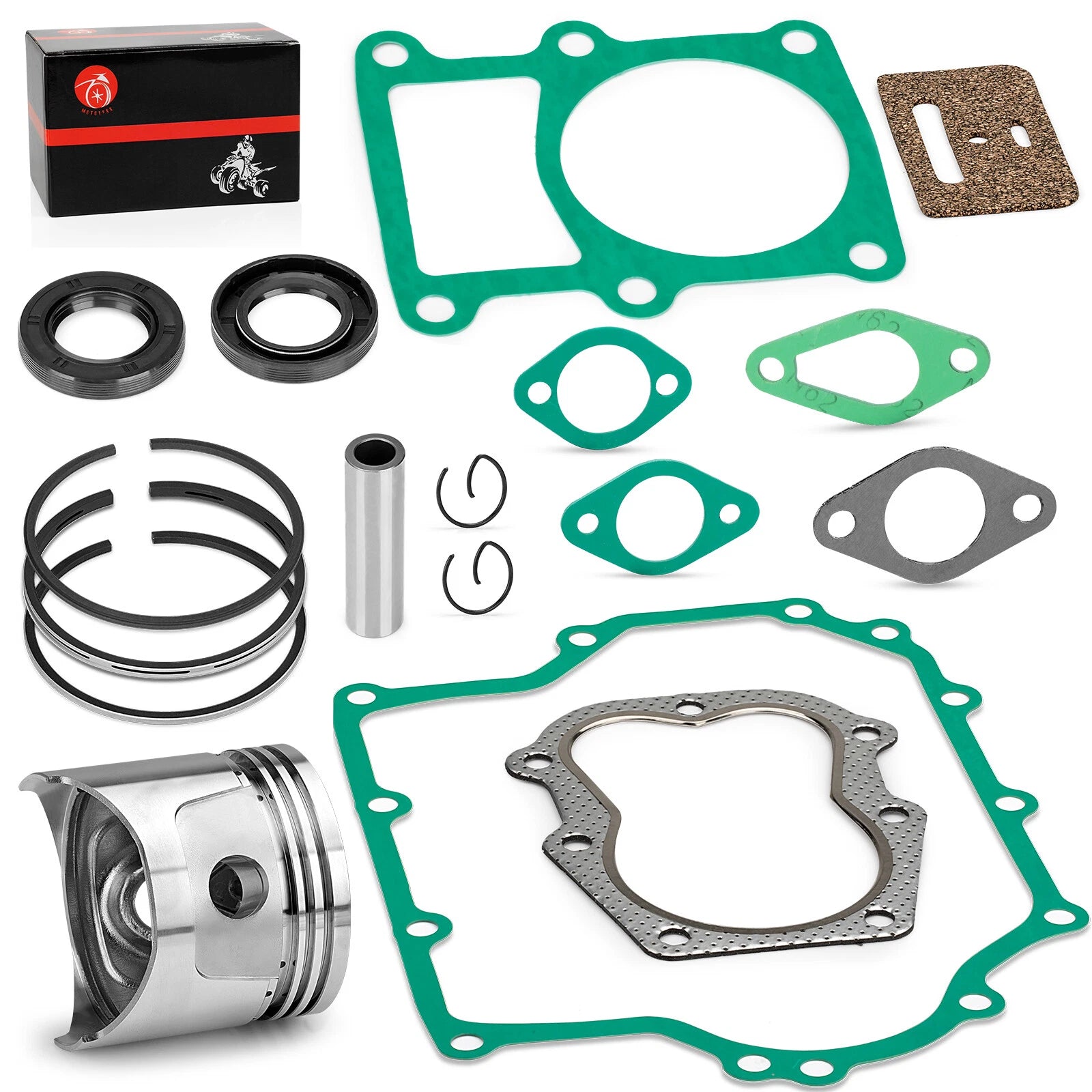 341cc Engine Piston Gasket Rebuild Kit for Club Car Gas Golf Cart (1986–1991)