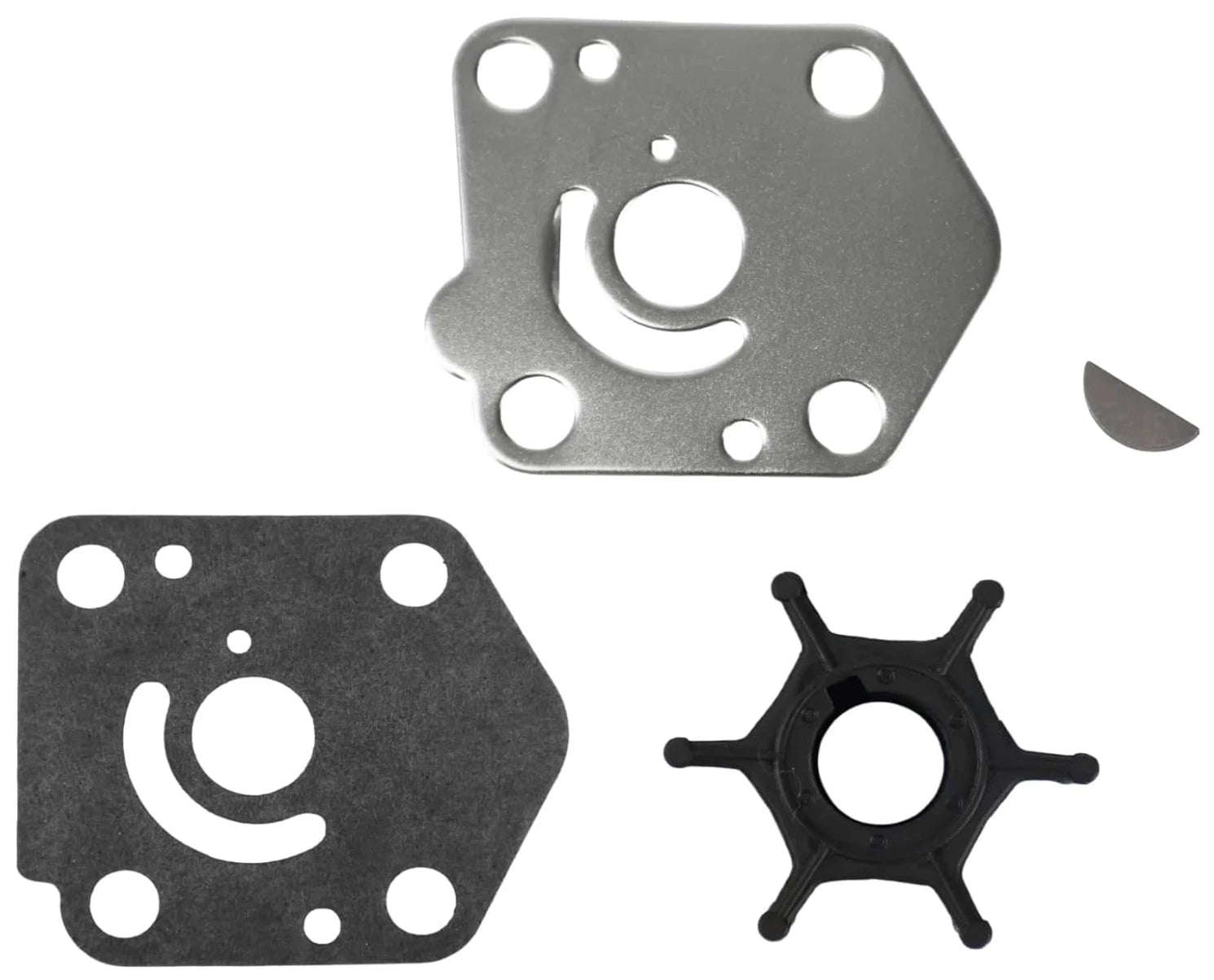Outboard Water Pump Impeller & Plate for Suzuki 4-S (17461-93903, 17472-93911)